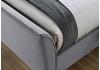 4ft6 Double Clover grey velvet fabric upholstered bed frame 5